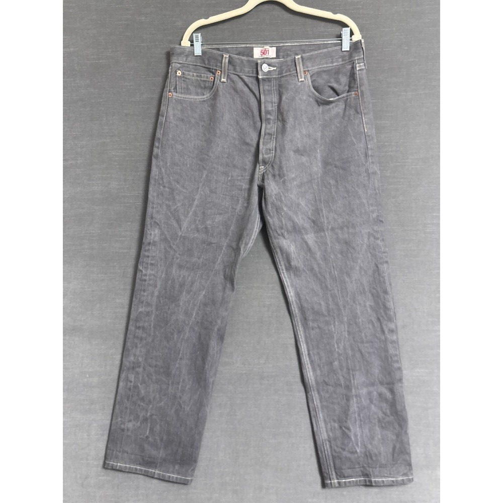 Vintage Levis 501 Jeans 36x30 Straight Leg Gray Cotton Denim Button Fly Mexico